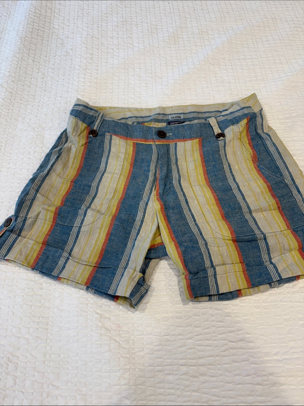 Patagonia Multicolor Striped Women’s Shorts - Hemp/Cotton Blend 
Size 2
